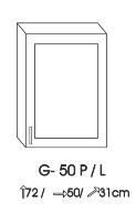 MDF Horná skrinka-plná G-50 P/L