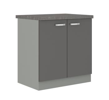 GREY dolná skrinka 80 D 2F BB