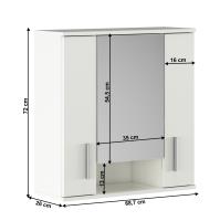 Závesná skrinka so zrkadlom Lessy New 01 5