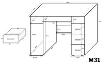 MAXIMUS počítačový stolík M31 4