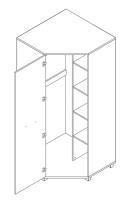 MAXIMUS rohová skriňa M34 3