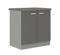 GREY dolná skrinka 80 D 2F BB