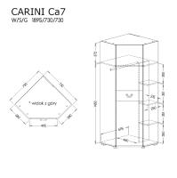 Rohová skriňa Carini CA7 2
