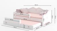 Detská posteľ s výsuvným lôžkom Emka II 3