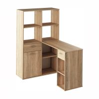 Počítačový stolík s regálom Mineson 4
