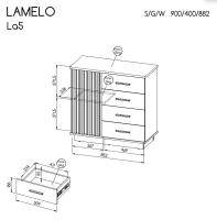 LAMELO komoda LA5 2