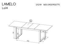 LAMELO jedálenský stôl LA14 (160x90) 3