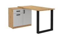 plát stola a korpus komody dub artisan + dvierka svetlosivá LGARAR
