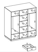 Skriňa FLAWIA GRAR 180 3D2S 2