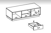 Komoda FLAWIA WHAR RTV 2D1S 2