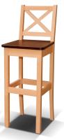 Barová stolička Hoker HX - celodrevená 1