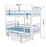 Poschodová posteľ Ada 200 10