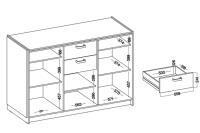 Komoda / vitrína KARIA 3D 2S 840 5