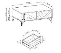 Konferenčný stolík DIAMOND L140 3