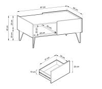 Konferenčný stolík HARMONY L97 4
