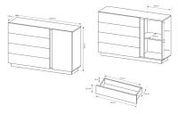 Komoda Arco 138 1D4S - biela 4