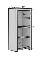 Komoda Cesiro 2SZ1D 3