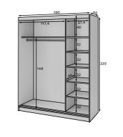 Skriňa Murrphy 180x60 + zrkadlo 5