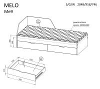 Posteľ Melo ME09 5