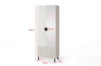 Skriňa so zrkadlom Rayo (vysoké nohy) 3