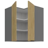 Cremona ANT horná rohová skrinka 60x60 GN-72 2F (90°) 2